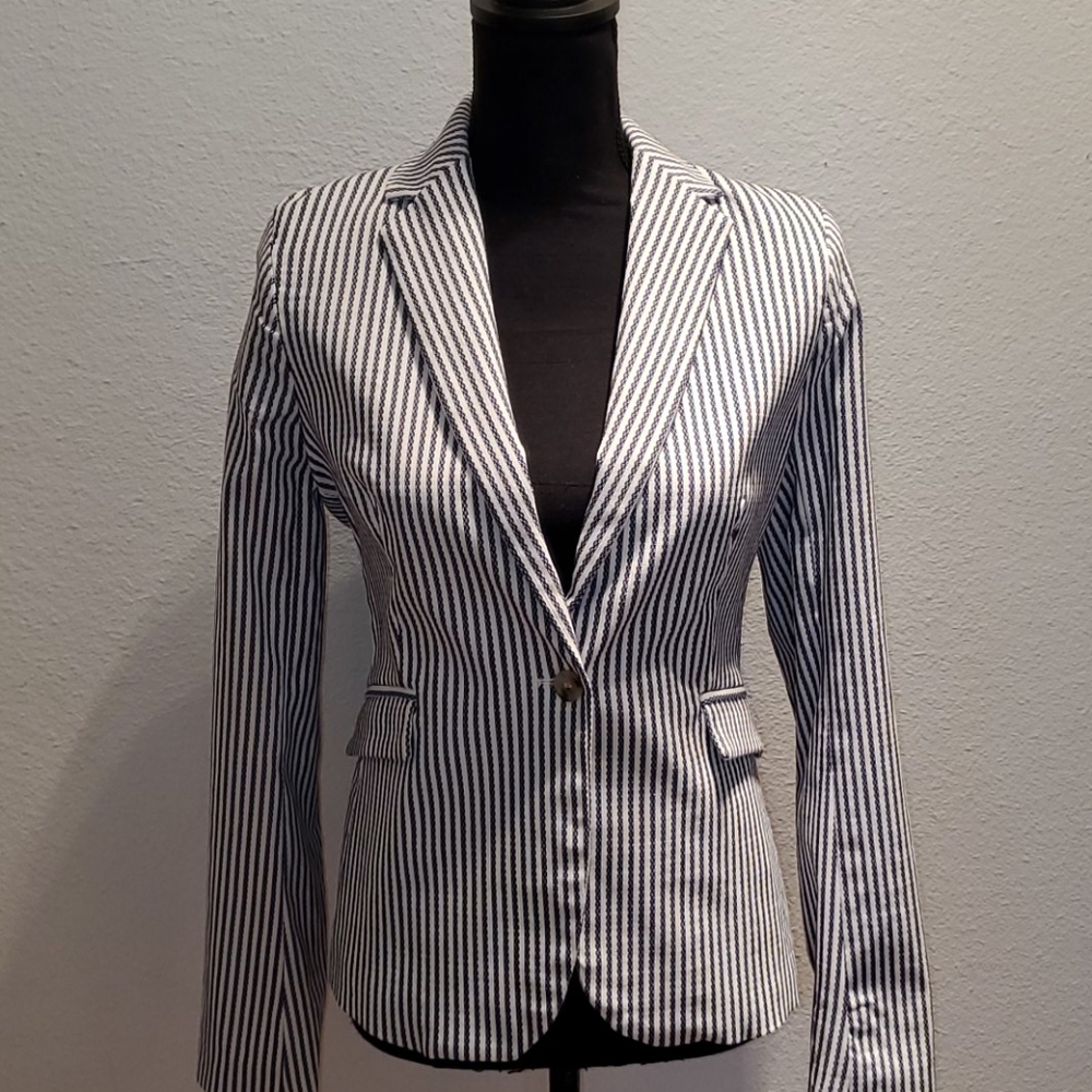 Rachel Zoe pinstripe jacket sz small - Picture 2 of 10